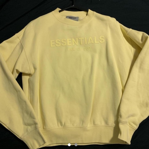 Fear of God Sweaters - Fear of god essentials crewneck in yellow